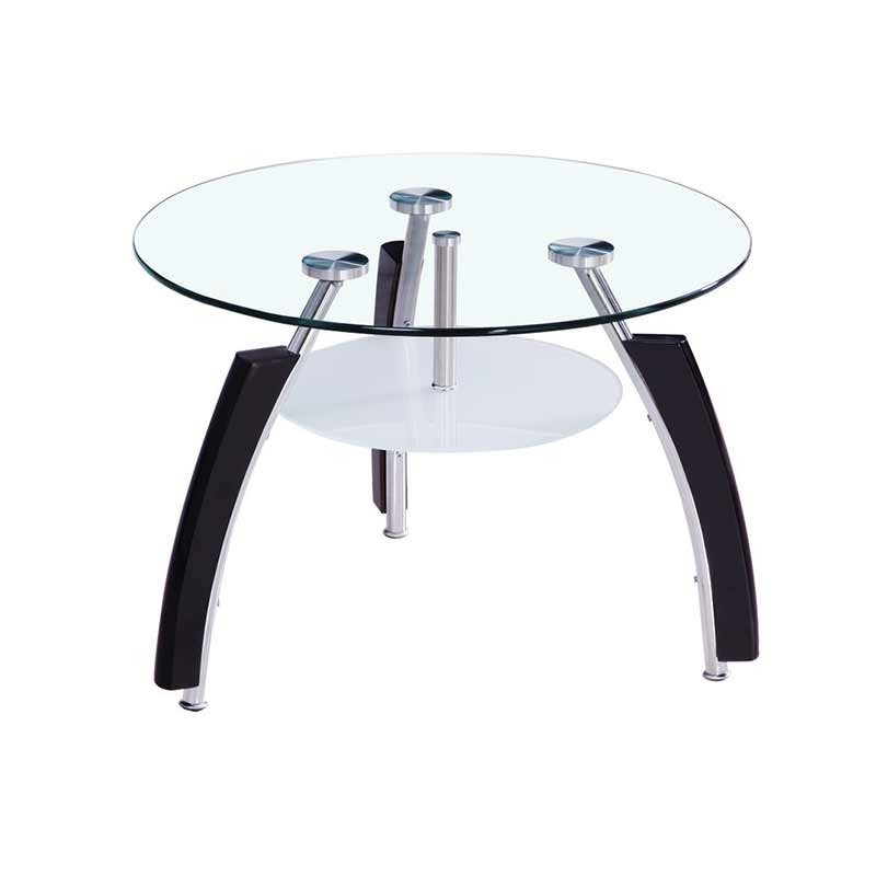 Napal Coffee Table Chrome Metal/Glass