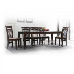 Lexus Table and 8 Chairs Brown