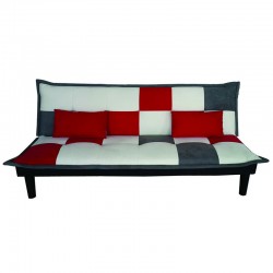 Christal Sofa Bed Red Fabric