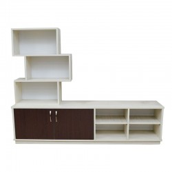 Cube Low TV Cabinet Cream MDF