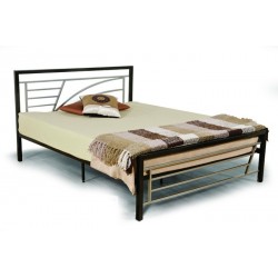 Ellora Bed 150x190 cm Silver Metal