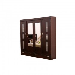 Juliana Wardrobe 4 doors Teak MDF