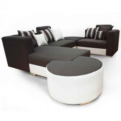 Hamilton Ontario Sofa Corner Fabric Beige/Grey