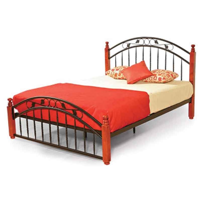Capricorn Bed 150x190 cm Oak Wood/Metal
