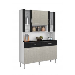 Golden Kitchen Unit Black/White