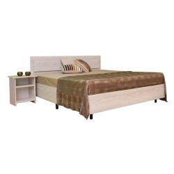 Grace Bed 150x190 cm White MDF