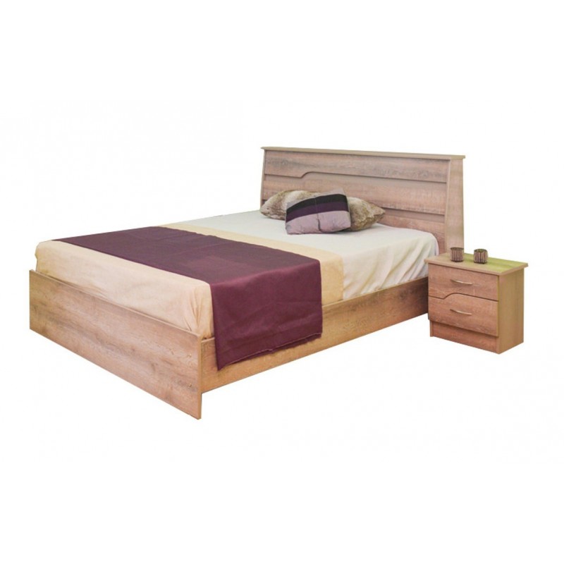 Alpine Bed 150x190 cm Grey MDF