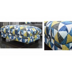Fenway Ottoman in Fabric Vintage Col