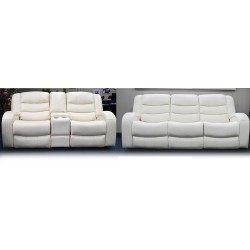 Veneto Sofa 3+2 Leather Gel White