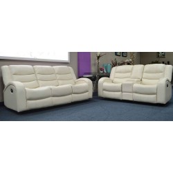 Veneto Sofa 3+2 Leather Gel White