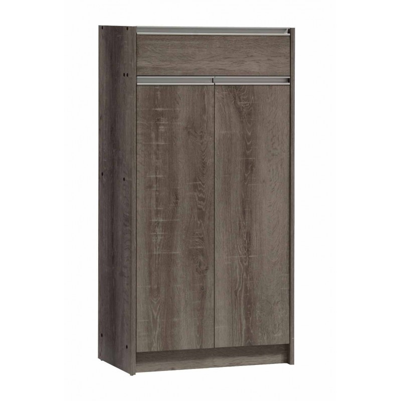 Ballerina Shoe Rack 2 Drs Melamine Toro Oak