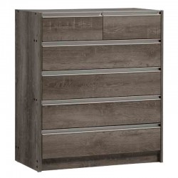 Chest of Drawer 2+4 Melamine Toro Oak