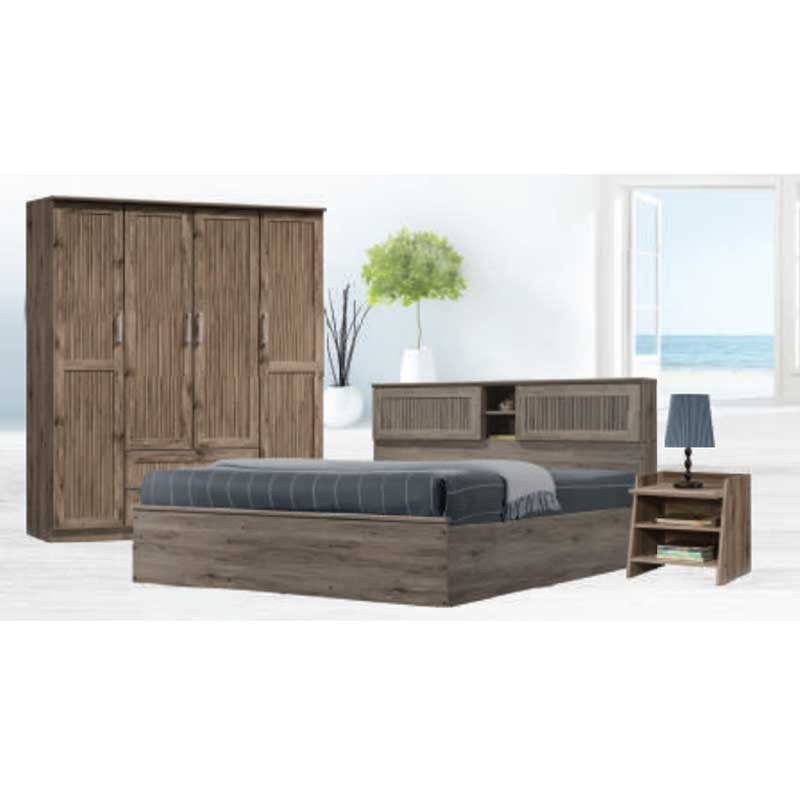 Maia Bedroom Set 150x190cm Safari Oak