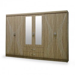 Vanitio Wardrobe 6 Doors+2 Drawers+2 Mirror