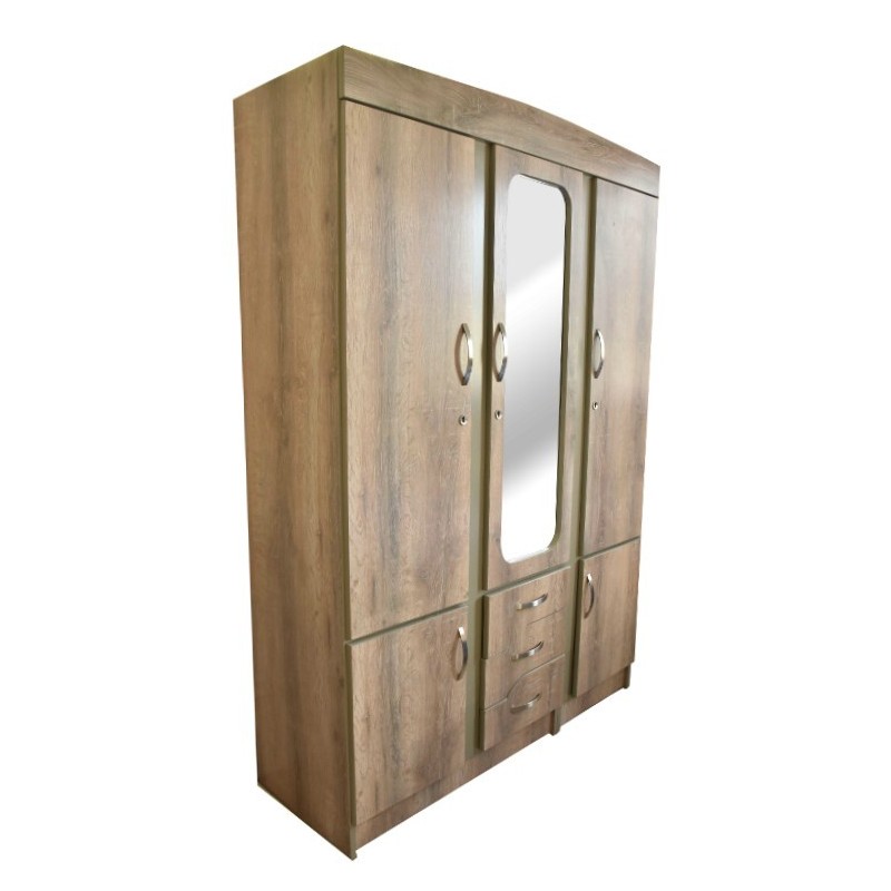 Alpine Wardrobe 3 doors Grey MDF