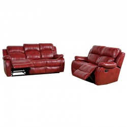 Vercelli Tyson Sofa Leather Gel Red