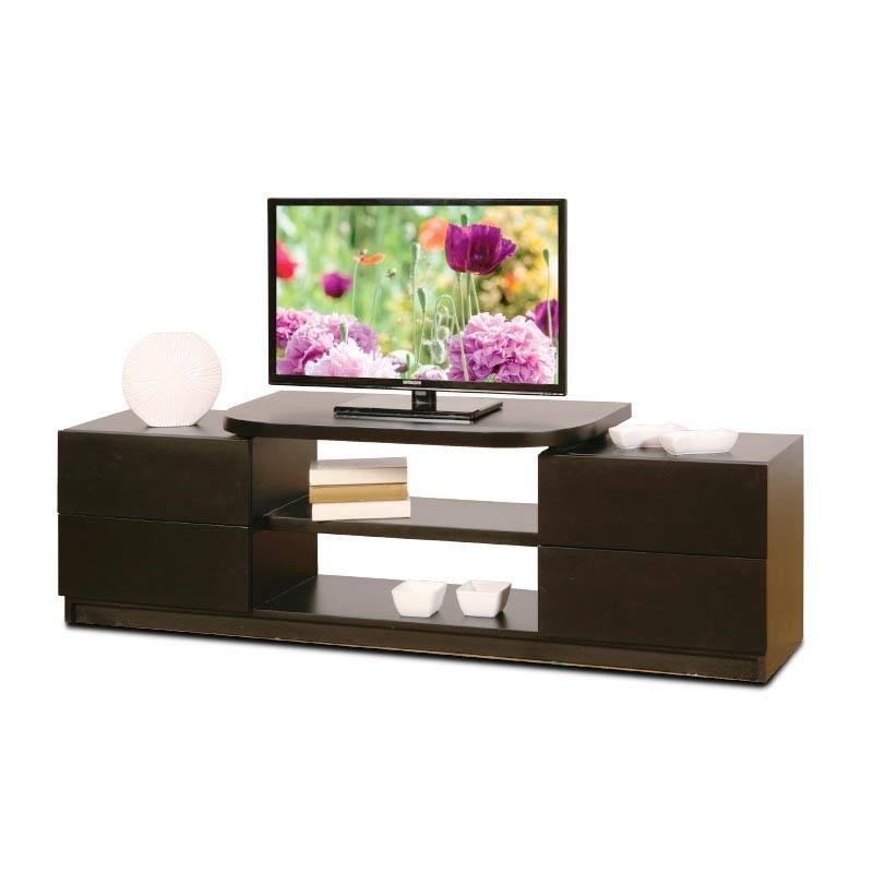 Greece Low TV Cabinet Black MDF