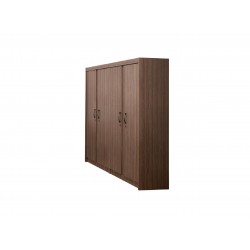 Colton Wardrobe 4 doors Grey MDF