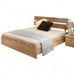 Atlante Bed 150x190 cm Greyish Oak MDF