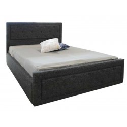 Caria Bed 160x200 Black Fabric
