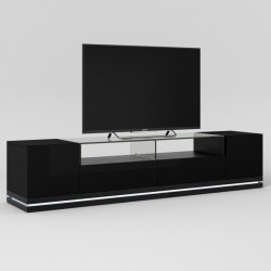 Rennes Low TV Stand Black Gloss Low PB