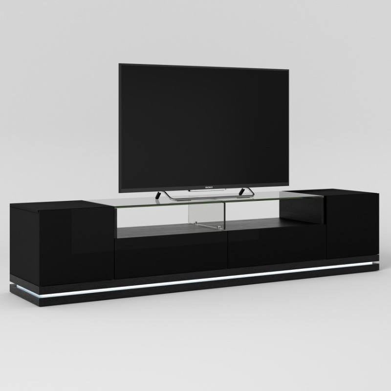 Rennes Low TV Stand Black Gloss Low PB Rennes Low TV Stand Black Gloss Low PB