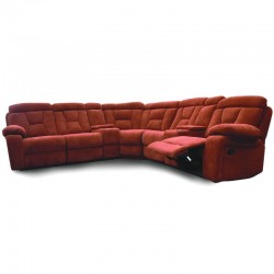Abruzzo Sofa Corner Bingo Fabric Choco