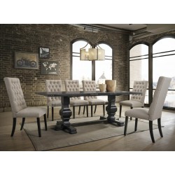 Carson Table and 10 Chairs MDF Black