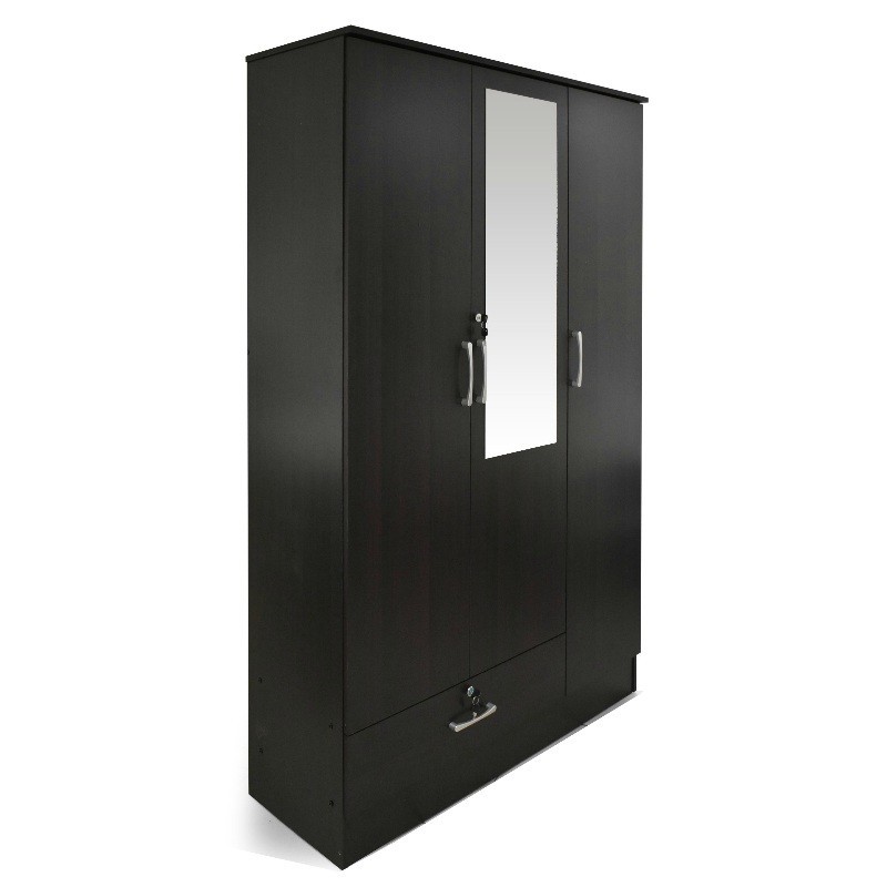 Crista Wardrobe 3 doors Choco Particular Crista Wardrobe 3 doors Choco Particular