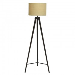Floor Wooden Tripod Lamp Cherry/Bronze Finish