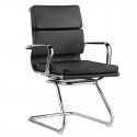 Alfi Mid Back Visitor Chair Black PU