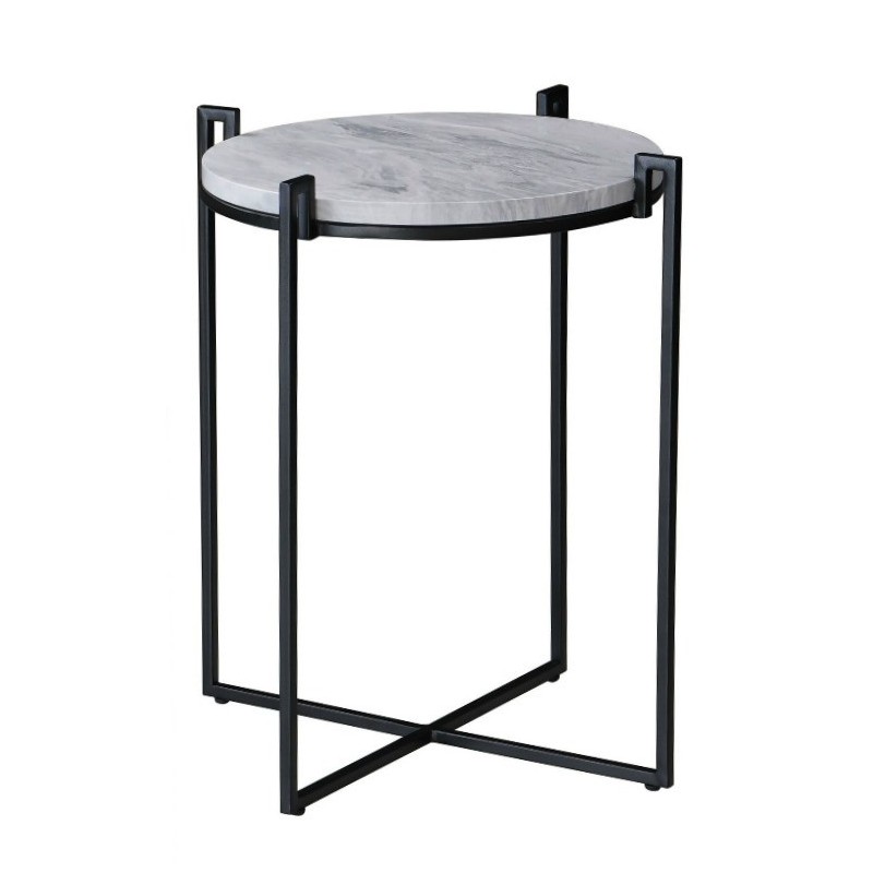 Crowny Side Table White MDF T.Top