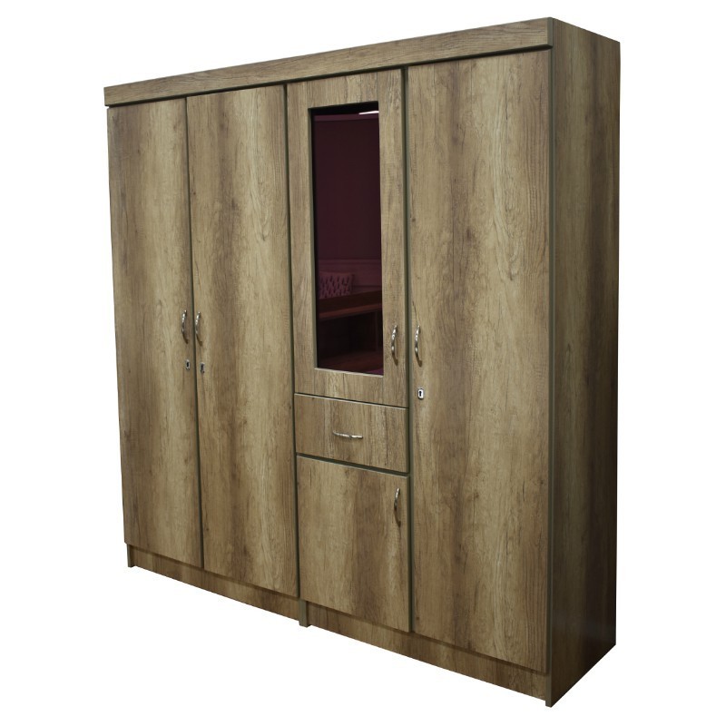 Venlo Wardrobe 4 Doors Melamine Beige