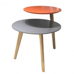 Ilina Coffee Table MDF Red & Grey Finish