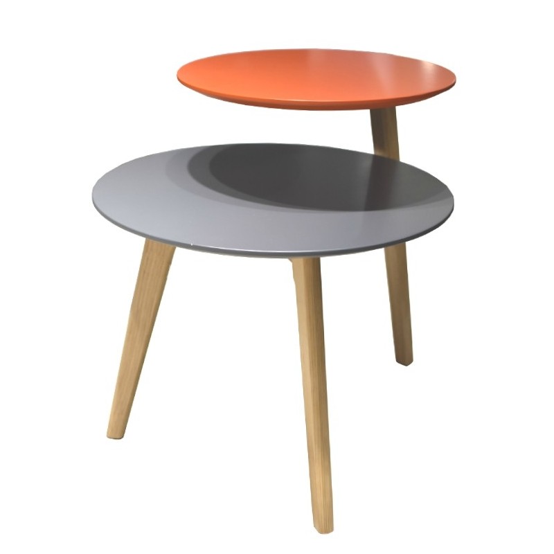 Ilina Coffee Table MDF Red & Grey Finish