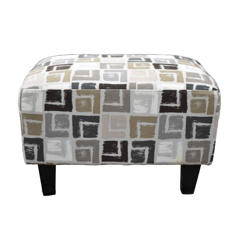 Alvia Ottoman Quadrant Grey Fabric Alvia Ottoman Quadrant Grey Fabric