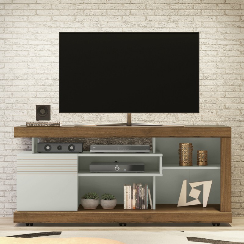 Gramado Low TV Cabinet Offwhite/Walnut PB