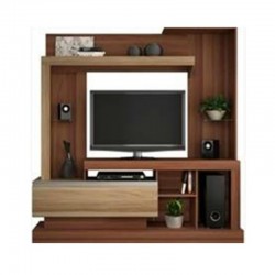 Bravo High TV Cabinet Teak Particle Board