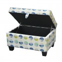 Oliver Ottoman Mandala Azure Fabric
