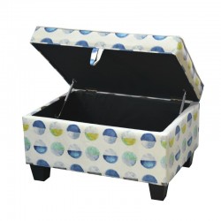 Oliver Ottoman Mandala Azure Fabric