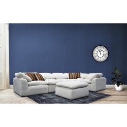 Aissance Modular Sofa+Armless Chair Ivory