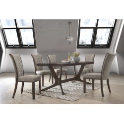 Simon Table and 6 Chairs Dark Walnut