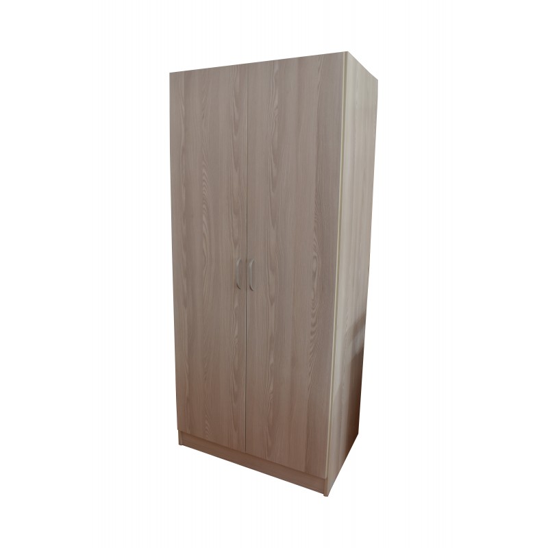 Ace Wardrobe 2 Doors Grey MDF With Shelves Ace Wardrobe 2 Doors Grey MDF With Shelves