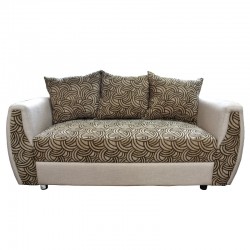 Larissa 3 Seater Brown Fabric