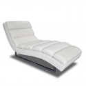 Russo Chaise White Leather Gel