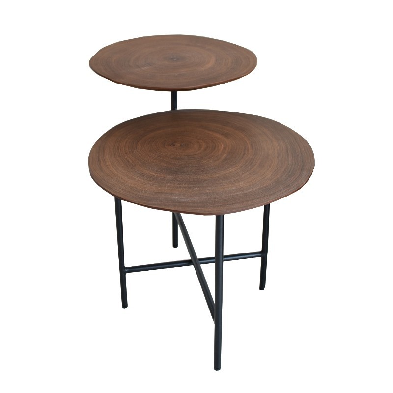Coffee Table Walnut Top, Black Legs Coffee Table Walnut Top, Black Legs
