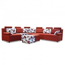 Taranto Sofa Corner Plain Red