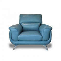 Arena Accent Chair Leather+PVC L.Blue Color