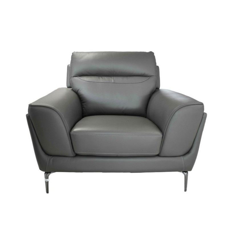Molly Accent Chair Leather+PVC Mocha Color Molly Accent Chair Leather+PVC Mocha Color