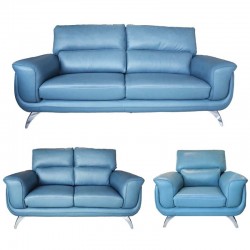 Arena 3+2+1 Leather+PVC L.Blue